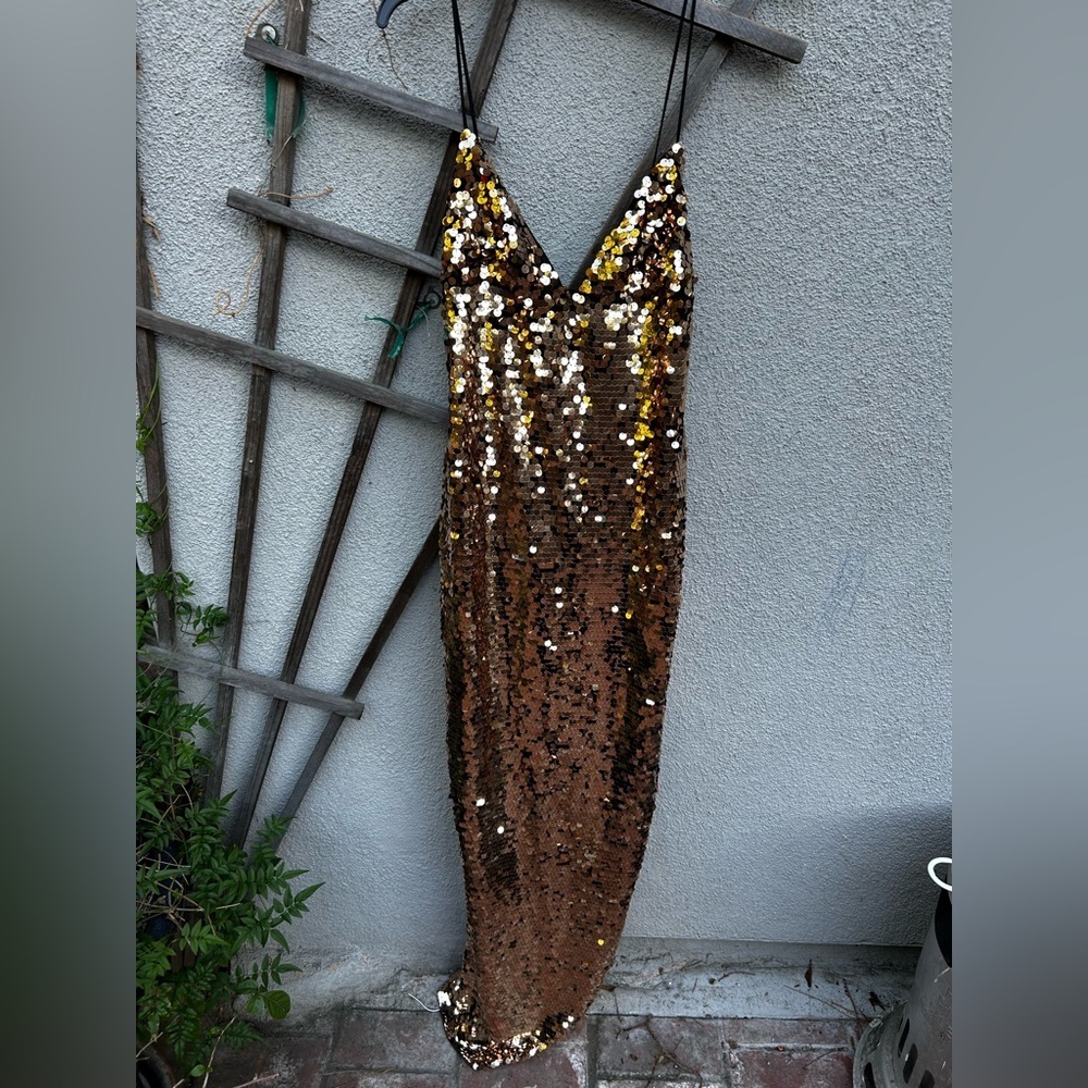 Camila Coelho Yuki Maxi Dress in Gold - Picture 7 of 12